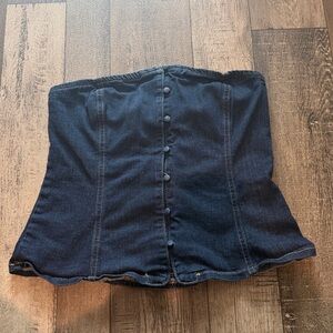 Denim Button-Up Top